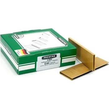 Průmyslová sponka Prebena E-40 CNK HA - Spony do sponkovačky výška 40 mm šíře 5,7 mm, (bal. 4 600ks)