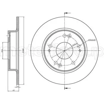 Brzdový kotouč Brzdový kotouč METELLI 23-0957C