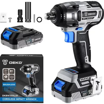 Bezdrátový rázový utahovák Deko Tools s 20V akumulátorem