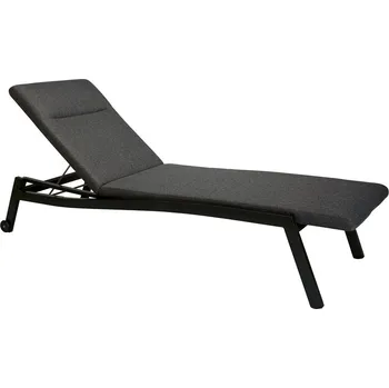 Zahradní lehátko Stern Polohovací lehátko Allround, Stern, 204x70x41 cm, rám lakovaný hliník černý (black matt), rychleschnoucí výplň, venkovní látka silk black