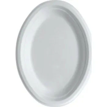 Jednorázové nádobí VIBAL Talíř BIO oválný z cukr. třtiny 26cm 125ks/4bal