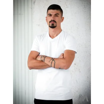 Pánské tričko Pánské triko VERSABE s krátkým rukávem 01 bílé VS-PT1801, VELIKOST XL