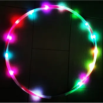 LED svítící blikající Hula Hoop obruč protiskluzová XS