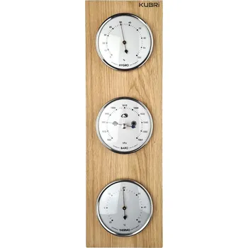Barometr KUBRi 0222S - špičkový barometr s vynikající citlivostí v dubovém rámu