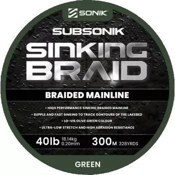 Sonik Šňůra Subsonik Sinking Braid 300m 0,20mm 40lb