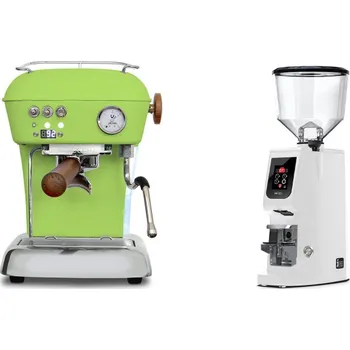 Kávovar Ascaso Dream PID, Fresh Pistachio + Eureka Atom W 65, white
