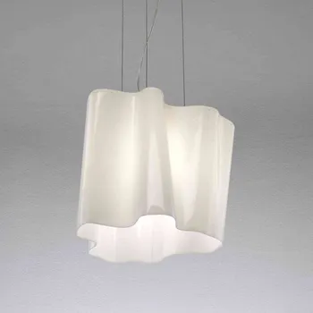 Artemide Logico závěsné světlo ze skla 24 cm - Ø základny 18 cm bílá, hliník 1 x 77 W - Doprava zdarma