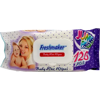 Dětský vlhčený ubrousek Freshmaker dětské vlhčené ubrousky jumbo pack - 120 ks Barva: Fialové