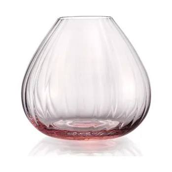 Čirá váza s růžovým akcentem široká