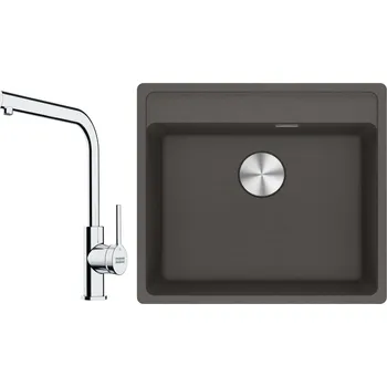 Granitový dřez Set Franke (dřez MRG 610-52 RTL šedá břidlice+baterie FS 3230.031) + 5 % sleva v košíku s kódem SLEVA5