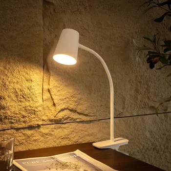 Lampička Stolní lampa LED Lindby Ailina, objímková patice, bílá - Upínací základna - šířka 5,5 cm, délka 11,5 cm; světelná hlava - šířka 7,4 cm, délka 9,1 cm 1 x 5 W LED