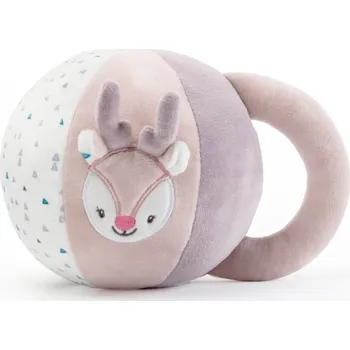 Hračka pro kojence PETITEMARS Hračka první ruky míč s chrastítkem Suzi 17x17x17 krémová