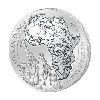 1 unce stříbrná mince Rwanda Giropice 2018 - leštěná deska