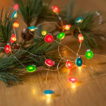 Lampička Lindby LED pohádková světla Motje, koule, červená, zelená, 320 cm