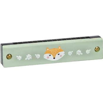 Hudební nástroj pro děti Adam Toys foukací harmonika Lišák modrá