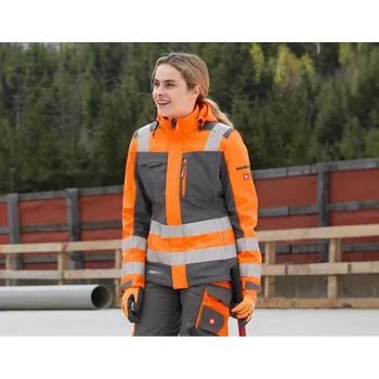 pracovní bunda Výstražná zimní softsh. bunda e.s.motion 24/7,dám. velikost M antracit/výstražná oranžová Strauss
