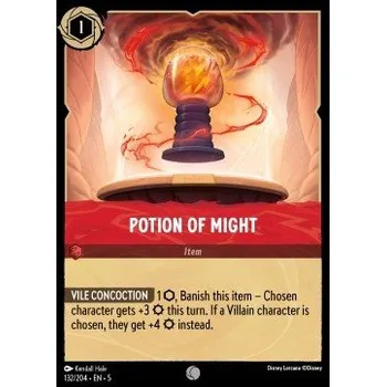 Sběratelská karetní hra Lorcana SSK 132/204 Potion of Might - Shimmering Skies Stav: Near Mint, Verze: HOLO