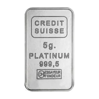 5 gramů platinový slitek