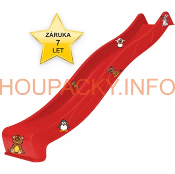 skluzavka SKLUZAVKA Monkey´s Home Eko-Line s přípojkou na vodu červená 2,90 m 7 let záruka + dárek