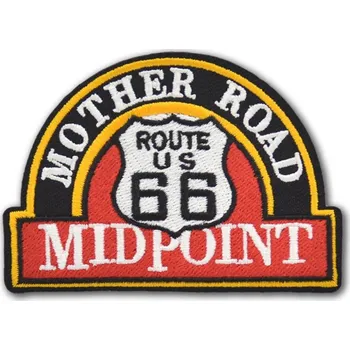 Nášivka Moto nášivka Route 66 Midpoint 8 cm x 6 cm