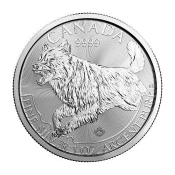 1 unce stříbrná mince Kanada Predator Serie - Wolf 2018
