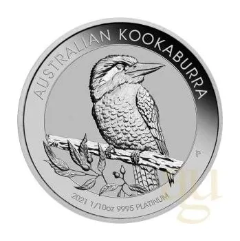 1/10 uncí platinová mince Austrálie Kookaburra 2021