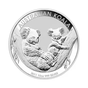 10 uncí stříbrná mince Austrálie Koala 2011