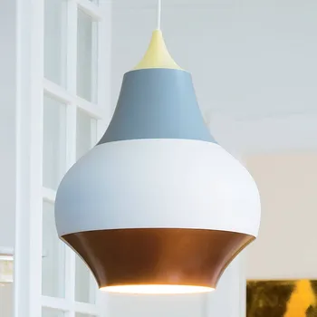 Louis Poulsen Cirque závěsné světlo, žluté, 38 cm žlutá, holubí modř, bílá, měď 1 x 100 W - Doprava zdarma