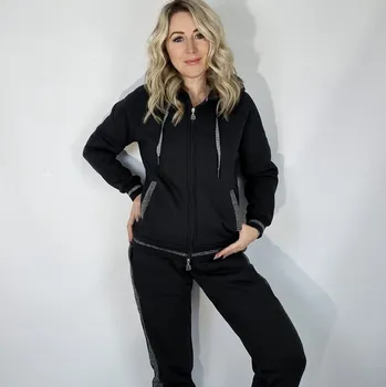 Tepláková souprava Laura Biagiotti Ful Zip Nero Velikost: S