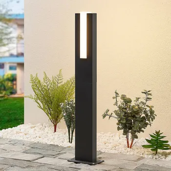 Venkovní osvětlení LED osvětlení cesty Lucande Virgalia, 65 cm, IP65, antracitová barva - Podstavec - výška 0,25 cm, šířka 14 cm, hloubka 8,5 cm antracitová, opálově bílá LED 8,6 W celkem - Doprava zdarma