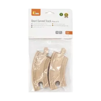 Dřevěná hračka Viga koleje zatáčka malé 4 kusy VG 44725