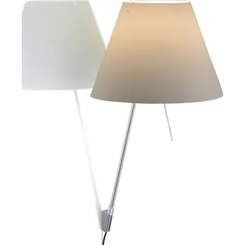 Lampička Luceplan Costanza nástěnné světlo D13aif Al/bílá - stínidlo - Ø 40 cm, výška 28 cm hliník, bílá mlhová 1 x 105 W - Doprava zdarma