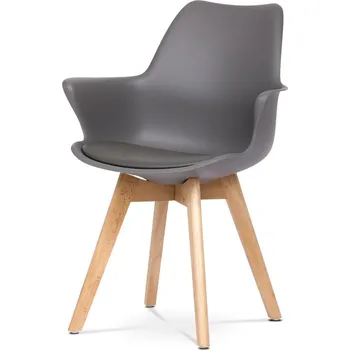 Jídelní židle Jídelní židle TYRON — plast, ekokůže, více barev Šedá