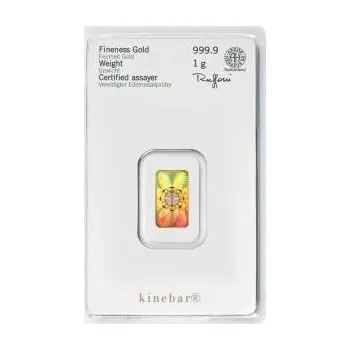 1 gramů zlatý slitek Heraeus Kinebar
