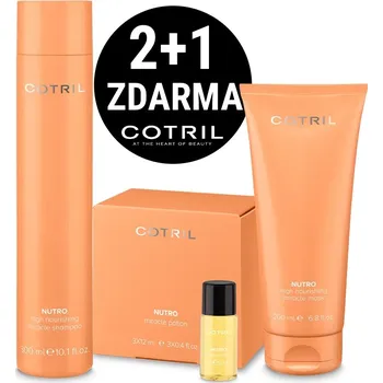 Kosmetická sada Cotril Nutro šampon 300 ml + maska 200 ml + ampule 3 x 12 ml kosmetická sada pro suché vlasy