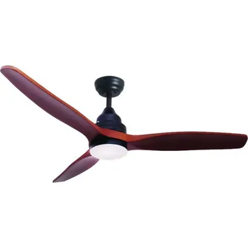 ACA Lighting stropní svítidlo s ventilátorem stmívatelné LED 132cm DC 40W hnědá dřevo s dálkovým ovládáním FANKVBR40G