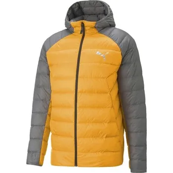 Pánská bunda Puma PACKLITE HOODED DOWN JACKET M Žlutá, Šedá, Stříbrná