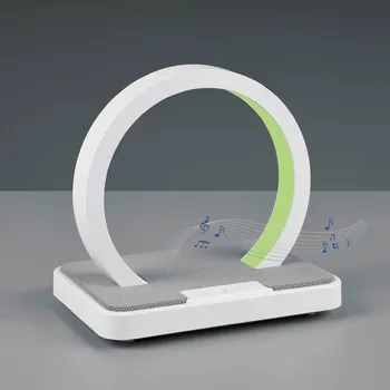 Lampička Reality Leuchten LED stolní lampa Beat s baterií, RGBW, matná bílá - výška patice 3 cm; Ø zdroj světla 20 cm bílá matná LED celkem 1 W - Doprava zdarma