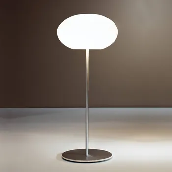 Lampička Casablanca Aih stolní lampa, Ø19 cm lesklá bílá - Ø nohy 16 cm lesklá bílá, hliník kartáčovaný 1 x 40 W - Doprava zdarma