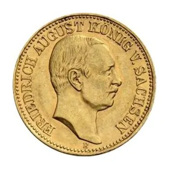Sběratelství 10 Mark zlatá mince Friedrich August von Sachsen