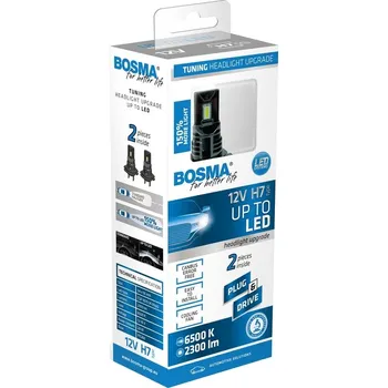 Autožárovka Žárovka 12V H7 LED 6500K kompletní 2ks v balení BOSMA 7275, , ,