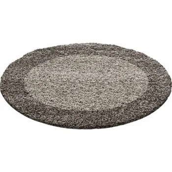 Koberec Kusový koberec LIFE SHAGGY 1503 Taupe kruh Rozměr: 120x120 cm