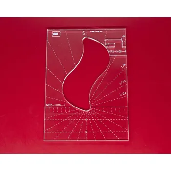Příslušenství k šicímu stroji Quiltovací pravítko tvar esíčko 4 inch NP5-H06-4