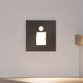 Lampička Arcchio Neru LED podhledové senzor hranaté, černá LED 2,3 W celkem - Doprava zdarma