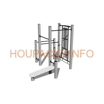 Dětská houpačka Street workoutová sestava WS019SD - stříbrná