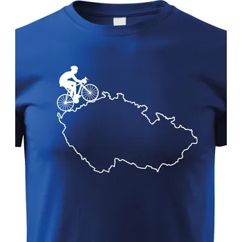 Chlapecké tričko Dětské tričko pro cyklisty s mapou ČR, Barva Modrá, Velikost 134 cm/8 roků, Canvas Dětské tričko Bezvatriko.cz 0319