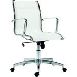 Kancelářská židle KASE – 8850 MESH LOW BACK bílá (kancelářská židle se síťovinou na sedáku a opěráku)