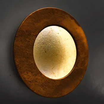 Lampička ICONE Vera LED nástěnné svítidlo 930 Ø31cm zlatá/rezavá plátkové zlato, rez LED 25,2 W celkem - Doprava zdarma