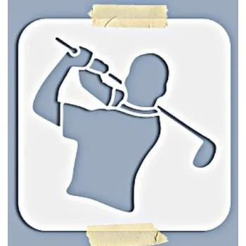 Plastová šablona, GOLF - MOTIV 5, 15x15cm, 1 kus