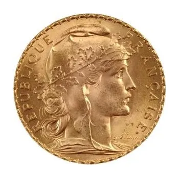 20 franků zlatá mince Marianne - kohout